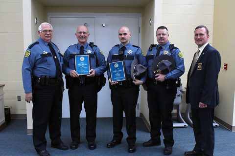 Montgomery County Sheriff Deputies Steve Moss and Paul Hunt were honored by the Clarskville Civitan Club.