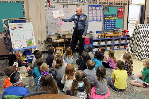 Deputies with the Montgomery County Sheriff's Office, for Read Across America Week, read books at classrooms across the county. Deputies with the Montgomery County Sheriff's Office, for Read Across America Week, read books at classrooms across the county.