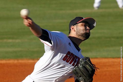 APSU Baseball pitcher Alex Robles shines in Governors victory over UT Martin Skyhawks Satuday night. (APSU Sports Information)