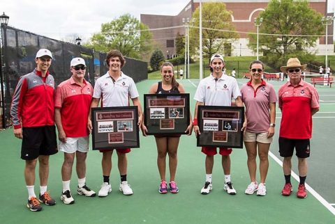 Austin Peay Men's Tennis gets 4-3 win over Eastern Kentucky on Senior Day. (APSU Sports Information)