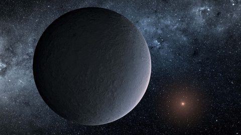 This artist's concept shows OGLE-2016-BLG-1195Lb, a planet discovered through a technique called microlensing. (NASA)