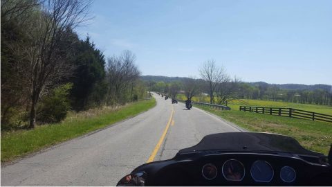 Riding to Loretto, Kentucky.