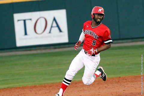 Austin Peay junior center fielder Imani Willis had three hits including a double in Saturday's loss to Notre Dame Fighting Irish. (APSU Sports Information)