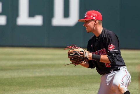 APSU Baseball redshirt freshman infielder Max Remy drives in all three runs in Governors 3-2 win over Lipscomb. (APSU Sports Information)