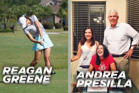 Austin Peay Women's Golf head coach Sara Robson inks deals with Andrea Presilla and Reagan Greene for 2017-18 Season. (APSU Sports Information)