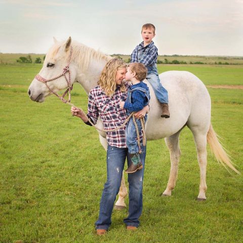 Candace Baker and her boys in Texas.