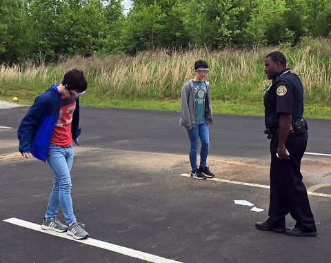 Clarksville Police Department's free Student Traffic Awareness Training (S.T.A.T) class. (Jennifer Szczerbiak, CPD)