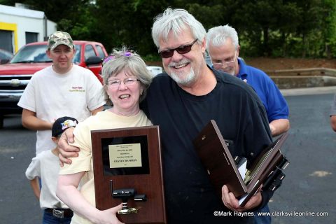 Perry Pratt with The Big Orange Smokers won Grand Champion at Hilltop Supermarket's 2nd annual Dwayne Byard Memorial BBQ Cook Off that was held Saturday.