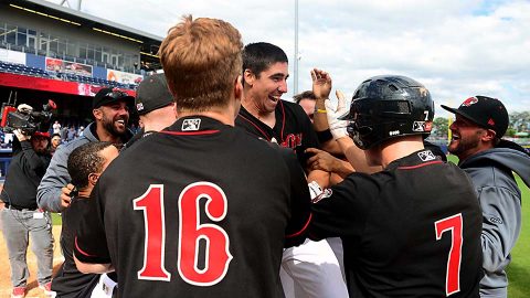 Nashville Sounds Outfielder Matt McBride Clubs 12th-Inning Two-Run Homer to Move Win Streak to Four. (Nashville Sounds)