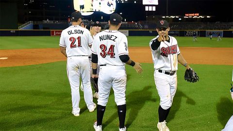 Nashville Sounds' Daniel Gossett Shines, Matt Olson and Renato Nuñez Homer Tuesday night. (Nashville Sounds)