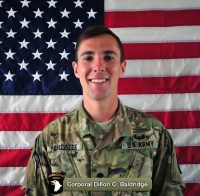 Corporal Dillon C. Baldridge, 22 of Youngsville, North Carolina