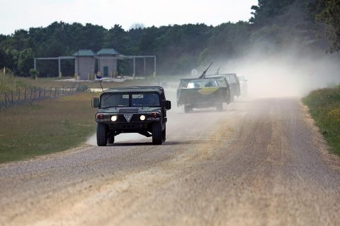 Soldiers with the 2nd Battalion, 502nd Infantry Regiment of Fort Campbell, Ky., drive in a convoy outside of Integrated Tactical Training Base Freedom on South Post during operations for the Exportable Combat Training Capability (XCTC) Exercise on June 9, 2017, at Fort McCoy, WI. (Scott T. Sturkol, Public Affairs Office, Fort McCoy, WI) Soldiers with the 2nd Battalion, 502nd Infantry Regiment of Fort Campbell, Ky., drive in a convoy outside of Integrated Tactical Training Base Freedom on South Post during operations for the Exportable Combat Training Capability (XCTC) Exercise on June 9, 2017, at Fort McCoy, WI. (Scott T. Sturkol, Public Affairs Office, Fort McCoy, WI)