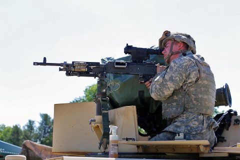 A Soldier with the 1st Battalion, 178th Infantry Regiment of the Illinois National Guard who is at Fort McCoy for training in the Exportable Combat Training Capability (XCTC) Exercise prepares a weapon for gunnery training at Range 26 on June 9, 2017, at Fort McCoy, WI. (Scott T. Sturkol, Public Affairs Office, Fort McCoy, WI) A Soldier with the 1st Battalion, 178th Infantry Regiment of the Illinois National Guard who is at Fort McCoy for training in the Exportable Combat Training Capability (XCTC) Exercise prepares a weapon for gunnery training at Range 26 on June 9, 2017, at Fort McCoy, WI. (Scott T. Sturkol, Public Affairs Office, Fort McCoy, WI)
