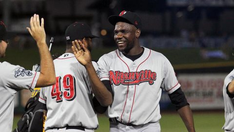 Four Nashville Sounds Hurlers Combine to Keep Omaha Storm Chasers Hitless in 4-0 Victory. (Nashville Sounds)