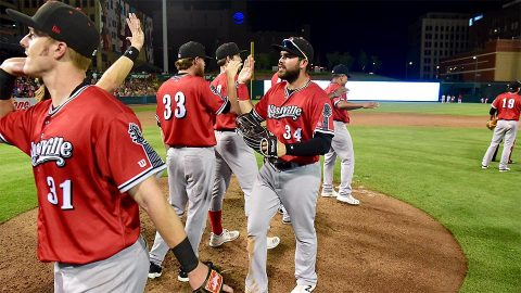 Nashville Sounds' Renato Nuñez hits Clutch Double in the Eighth that proves to be the Difference. (Nashville Sounds)