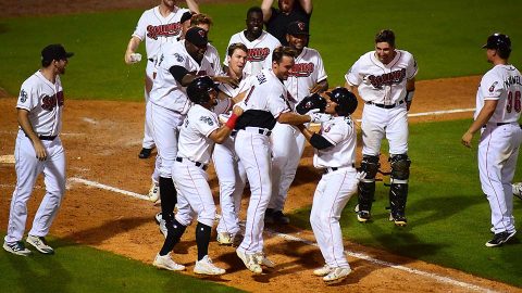 Nashville Sounds' Matt Olson’s Three-Run Blast Salvages Doubleheader Split against New Orlands Baby Cakes. (Nashville Sounds)