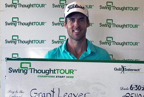 Austin Peay Athletics Hall of Fame inductee Grant Leaver wins the SwingThought National Tour major of 2017 at Greystone Golf Club in Dickson, Tennessee. (APSU Sports Information)