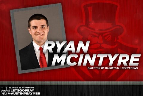 Austin Peay names Ryan McIntyre Men's Basketball Director of Basketball Operations. (APSU Sports Information)