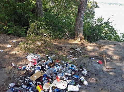 The U.S. Army Corps of Engineers Nashville District encourages the public to properly dispose trash when visiting Corps lakes. 