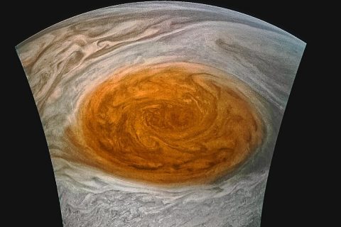 This enhanced-color image of Jupiter's Great Red Spot was created by citizen scientist Jason Major using data from the JunoCam imager on NASA's Juno spacecraft. (NASA/JPL-Caltech/SwRI/MSSS/Jason Major)