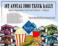 Sam’s Club to host 1st Annual Food Truck Rally this Saturday, September 2nd.