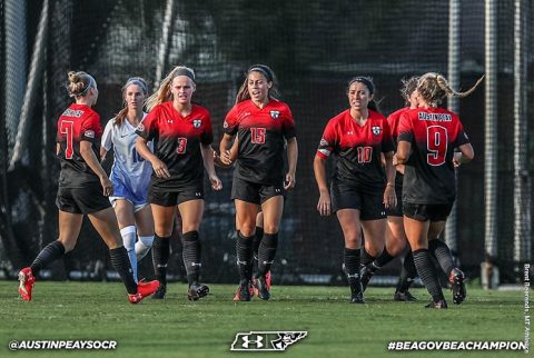 Austin Peay Soccer beats Western Kentucky 2-1 at Morgan Brothers Soccer Field Friday night. (APSU Sports Information) Austin Peay Soccer beats Western Kentucky 2-1 at Morgan Brothers Soccer Field Friday night. (APSU Sports Information)