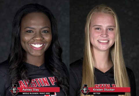 APSU Volleyball's Ashley Slay and Kristen Stucker