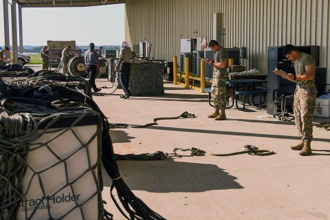 Soldiers from across the 101st Airborne Division (Air Assault) participate in the Sling Load Inspector Certification Course at Fort Campbell, Ky. More than 40 Soldiers participated in the SLICC course. (Sgt. Marcus Floyd, 101st Combat Aviation Brigade)