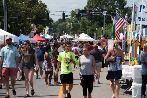 Thousands of people, many visiting from other states and from around the world, converged on Hopkinsville, Ky., Aug. 19, in anticipation of Monday's total solar eclipse. Hopkinsville hosted its annual Summer Salute Festival August 18-21, 2017, providing visitors a myriad food, games, music and more. The festival provided a unique opportunity for Fort Campbell and the Hopkinsville community to recognize their mutually beneficial relationship. (Staff Sgt. Todd Pouliot, 40th Public Affairs Detachment) 