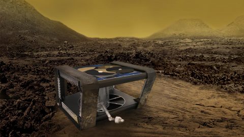 AREE is a clockwork rover inspired by mechanical computers. A JPL team is studying how this kind of rover could explore extreme environments, like the surface of Venus. (NASA/JPL-Caltech)