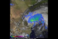 GPM saw Harvey’s rainfall pattern was highly asymmetric with the bulk of the rain located north and east of the center on Aug. 27. A broad area of moderate rain (green areas) can be seen stretching from near Galveston Bay to north of Houston and back well to the west. Within this are embedded areas of heavy rain (red areas); the peak estimated rain rate from GPM at the time of this overpass was 96 mm/hour (~3.77 inches per hour). (NASA/JAXA, Hal Pierce)