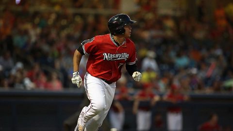 Nashville Sounds Yairo Muñoz Collects Fifth Straight Multi-Hit Effort. (Nashville Sounds) Nashville Sounds Yairo Muñoz Collects Fifth Straight Multi-Hit Effort. (Nashville Sounds)