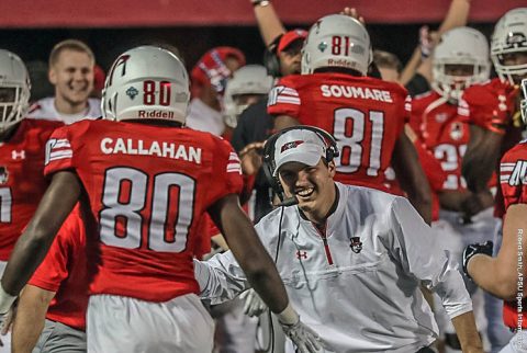 Austin Peay Football beats UT Martin Skyhawks at Fortera Stadium Saturday night. (APSU Sports Information)