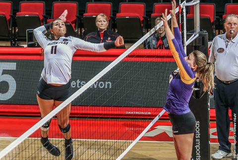 Austin Peay Volleyball's Christina White has 17 kills in win over SIU Edwardsville at the Dunn Center Friday night. (APSU Sports Information)