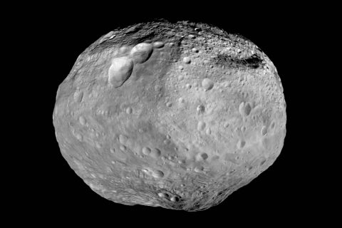 This mosaic synthesizes the best views that NASA's Dawn spacecraft had of giant asteroid Vesta. Dawn studied Vesta from July 2011 to September 2012. (NASA/JPL-Caltech/UCLA/MPS/DLR/IDA) This mosaic synthesizes the best views that NASA's Dawn spacecraft had of giant asteroid Vesta. Dawn studied Vesta from July 2011 to September 2012. (NASA/JPL-Caltech/UCLA/MPS/DLR/IDA)