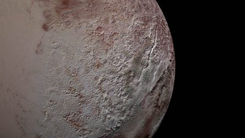 Pluto’s bladed terrain as seen from New Horizons during its July 2015 flyby. (NASA/JHUAPL/SwRI) Pluto’s bladed terrain as seen from New Horizons during its July 2015 flyby. (NASA/JHUAPL/SwRI)