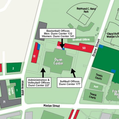 APSU Dunn Center Parking Areas Map