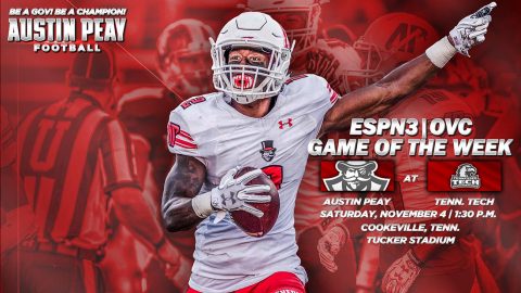 Austin Peay Football Game November 4th at Tennessee Tech to be broadcasted on ESPN3. (APSU Sports Information)