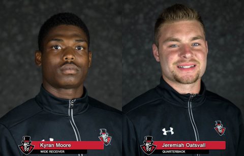 APSU Football's Kyran Moore and Jeremiah Oatsvall