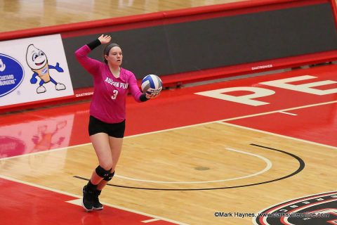 Austin Peay Volleyball freshman Brooke Moore has 12 kills in three set victory over Jacksonville State. (APSU Sports Information)