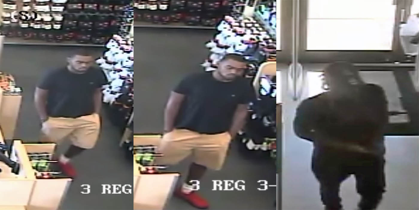 The person in these photos is wanted by Clarksville Police as a suspect in the fraudulent use of a credit card.