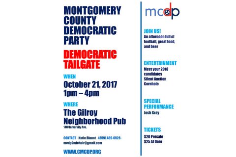 Montgomery County Democratic Party will host APSU Homecoming Game Tailgate event on October 21st.