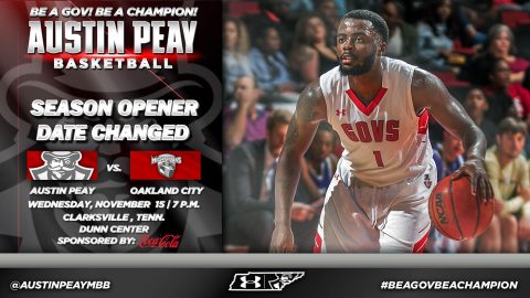 Austin Peay Men's Basketball home opener at the Dunn Center moved to November 15th. (APSU Sports Information)