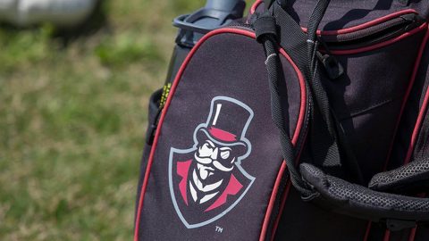 Austin Peay Men's Golf coach Robbie Wilson signs Micah Knisley and Jordan Rodriguez for next season. (APSU Sports Information)