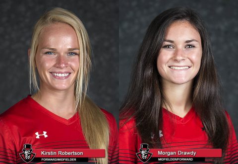 APSU Soccer's Kirstin Robertson and Morgan Drawdy