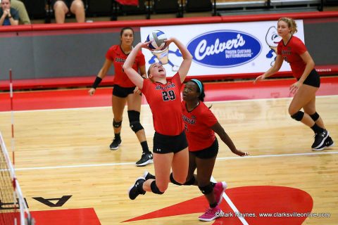 Austin Peay Volleyball plays Murray State at the Dunn Center in the Heritage Bank Battle of the Border, Wednesday. 