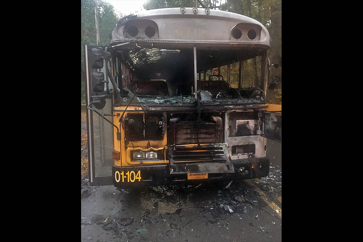 Clarksville-Montgomery County School Bus catches fire early Thursday morning. 20 students were evacuated and no one was injured.