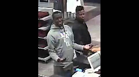 Clarksville Police are trying to identify the two people in this photo in connection with a Car Burglary and stolen credit cards.