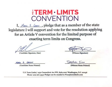 Mark Green Term Limit Pledge