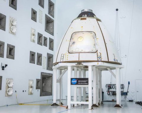 Engineers are currently testing a critical component of NASA’s Orion spacecraft at the Reverberant Acoustic Test Facility at NASA Glenn Research Center’s Plum Brook Station in Sandusky, Ohio. (NASA)